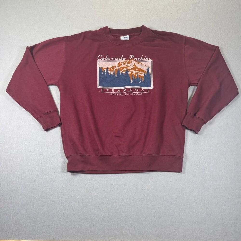 Unbranded Men's Burgundy and Red Sweatshirt